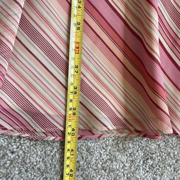 Vintage NWT Ann Taylor Loft Cowl Neck Spaghetti Strap Midi Y2K Dress Striped 14 - Picture 14 of 14